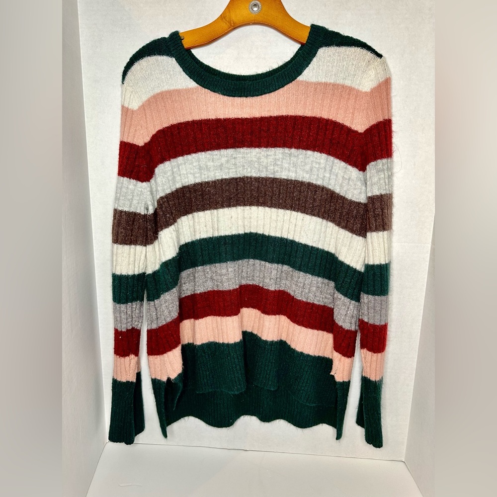 HIGH LOW RIBBED SWEATER